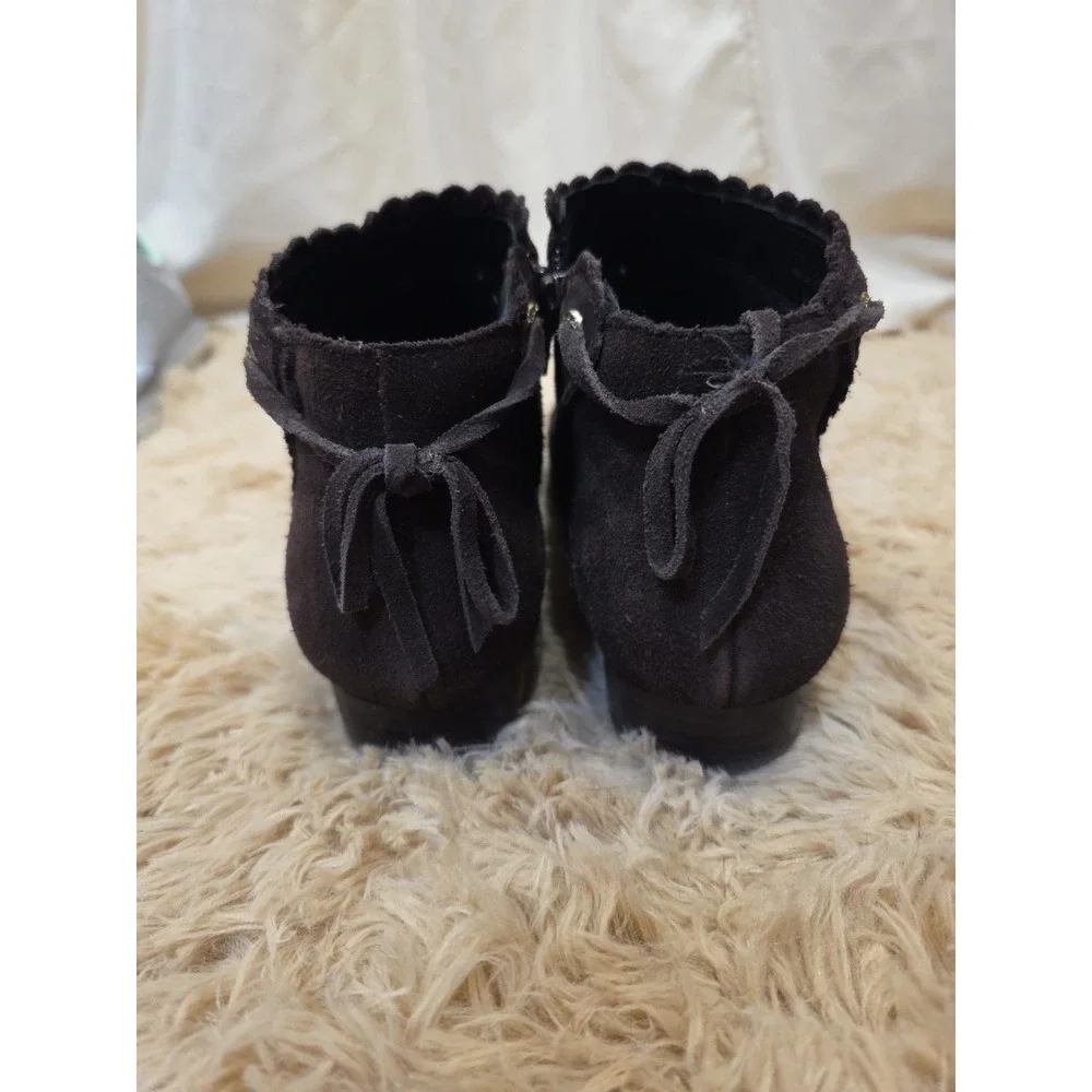 Jack Rogers Charlotte Dark Expresso Brown Suede‎ Leather Ankle Boots Sz 9M